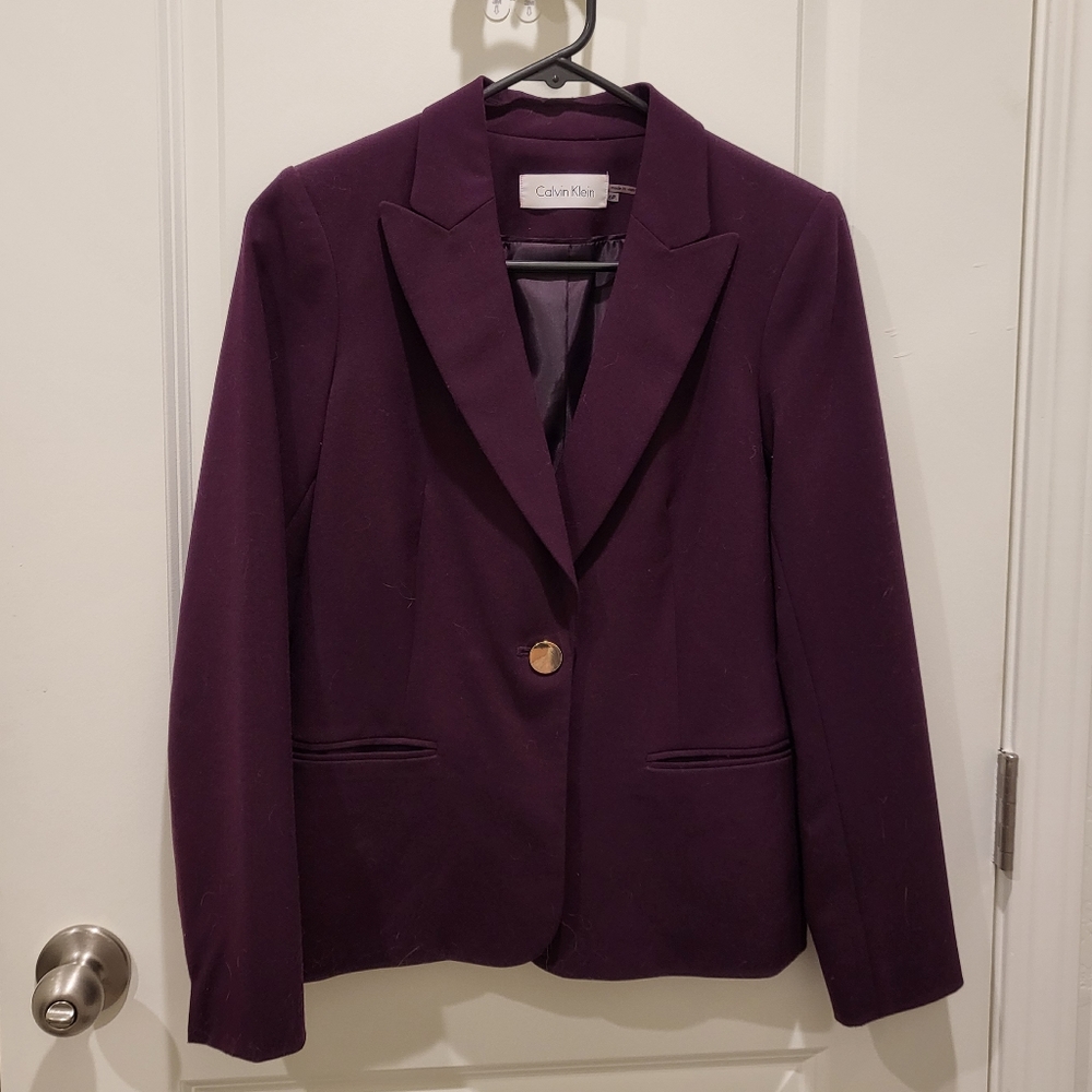 CALVIN KLEIN Purple Blazer